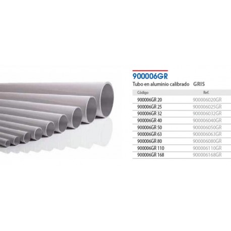 90000GR-20 / Tubo Gris para Co2 20 mm. ml./4.