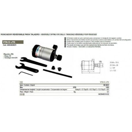 ROSCADOR REVERSIBLE CONO 4 M12-M27-30