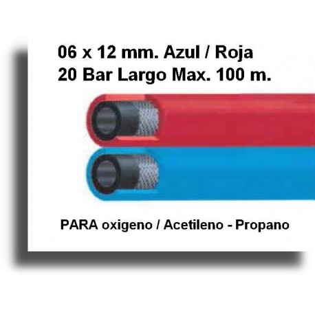 MANGUERA BITUBO 06+06 x 12 mm  Ox. / Ac.  m/L