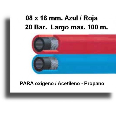 MANGUERA BITUBO 08+09 x 16 Ox. / Pr.  m/L