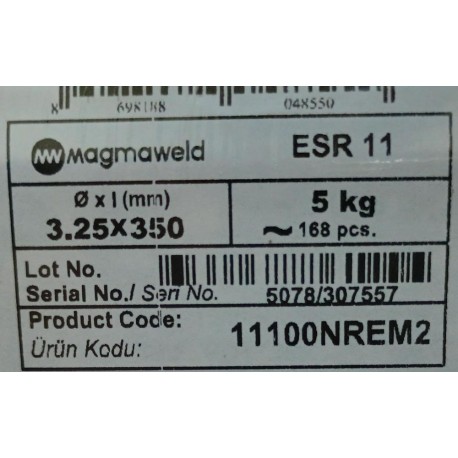 ELECTRODO MAGMAWELD ESR-11 3.25 x 350 mm. 5 Kg.