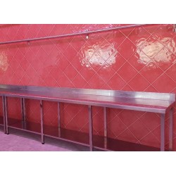 Mostrador Acero inoxidable 3000x600x870 Largo