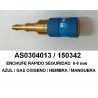 ENCHUFE RAPIDO SEGURIDAD 6/8 GOMA OXIGENO AZUL