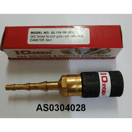 ENCHUFE RAPIDO SEGURIDAD GOMA 6-8 INERTE NEGRO